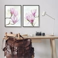 thumbnail image 2 of Stupell Pink Magnolia Flower Blossoms Botanical & Floral Painting Black Framed Art Print Wall Art, Set of 2, 2 of 8