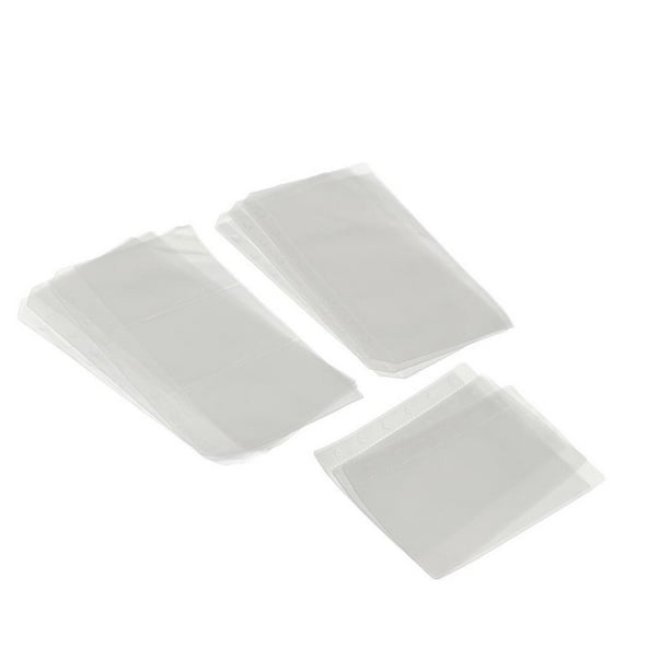 Injueey 9set Binder Pocket A5 A6 A7 Carpeta de documentos de 6 anillas Bolsas de hojas sueltas Almacenamiento y organización del hogar