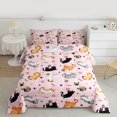 thumbnail image 2 of Feelyou Cat Animal Queen Comforter Set, Stars Love Heart Bedding Comforter Set, 3pcs, 2 of 8