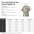 thumbnail image 5 of Lsque Rose Flowers print Men's Cuban Collar Short Sleeve Shirt Summer Beachwear Casual Button Down Fashionable Vacation Leisure Shirt-X-Large, 5 of 7