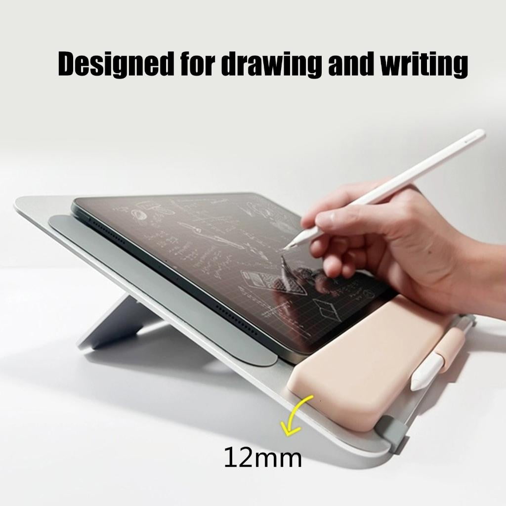 HONCLL Vertical Laptop Stand Space Saving Adjustable Tablets Holde for Drawing Pad Other Devices Aluminum Desk Support Bracket
