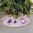 thumbnail image 4 of Boreal Craft Christmas Gold Edged Tree Skirt Decoration Santa Print Christmas Tree Bottom Decoration Apron Event Tables And Chairs, 4 of 6