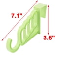 thumbnail image 2 of Unique Bargains Household Plastic over Door Wardrobe Clothes Towel Bags Hook Hanger Green 3 Pcs, 2 of 3
