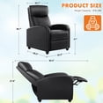 thumbnail image 5 of Recliner Chair for Living Room Massage PU Leather Recliner Sofa Home Theater Seating with Lumbar Support, 5 of 7
