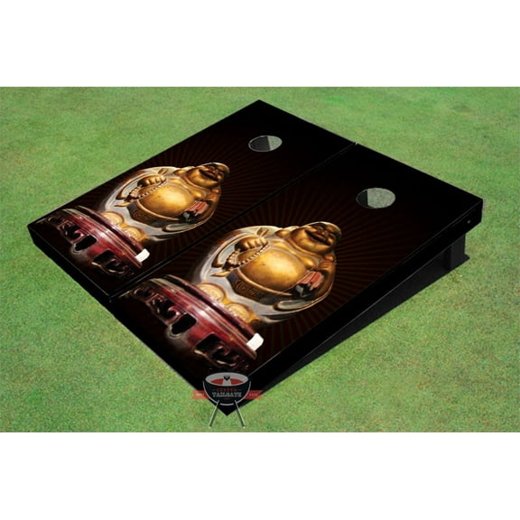 Happy Buddha Themed Cornhole Board Set
