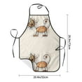 thumbnail image 2 of Uemuo Brown Cat Cartoon Printed Bib Apron, Adjustable , Water and Oil Resistant, Cooking Kitchen Chef Apron for Women Men, 2 of 5