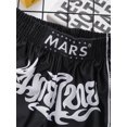 thumbnail image 5 of inlzdz Kids Boys Muay Thai Martial Arts MMA Shorts Kick Boxing Boxer Shorts Training Booty Shorts Black L, 5 of 7