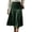 Green-#018, variant on High Waist Suede Pleated Midi Skirt for Women, Vintage A Line Flared Skirt, Casual Fall Outfits,Coffee S