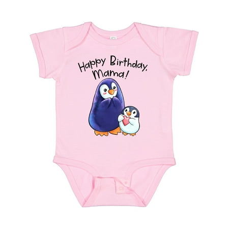 

Inktastic Happy Birthday Mama!- Cute Penguins Gift Baby Boy or Baby Girl Bodysuit
