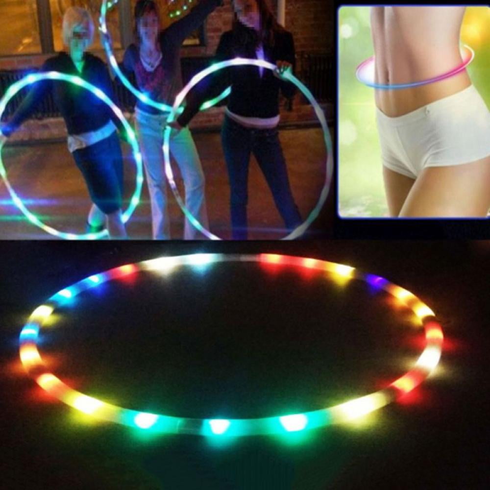 Hoop Hooper Gift SIKWO LED Hoop Dance Exercise Light Up Hoop for Kids Adults Children Two AA Batteries are Needed. Not Included Fitness Equipment Weight Loss Color Changing Strobing Glow Lights 