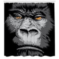 thumbnail image 3 of Ambesonne Modern Shower Curtain, Wild Gorilla Orange Eyes, 69"Wx75"L, Grey Marigold, 3 of 3