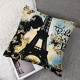 thumbnail image 7 of BANET Eiffel Tower Throw Pillow Covers Set of 2 Soft Paris Pillow Cases Cushion Covers for Living Room Bedroom Gloden Decorative Throw Pillowcases for Sofa Couch Chair 20x20in, 7 of 7