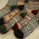 thumbnail image 3 of Calcetines de mujer otoño e invierno retro calcetines hasta media pantorrilla imitación doble aguja hilo grueso rómbico estilo étnico calcetines de mujer estilo Harajuku japonés calcetines de mujer, 3 of 5