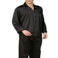 thumbnail image 3 of Pyjama pour Hommes Uni à Manches Longues, Ensemble Décontracté Deux Pièces, 3 of 6