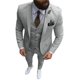 thumbnail image 3 of Nuevo traje rosa de 3 piezas para hombre, traje formal de negocios con solapa con muesca, esmoquin ajustado, chaqueta para padrino de boda (chaqueta + chaleco + pantalones), 3 of 5