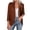 Brown, variant on Rollbacks & More GaThRRgYP Chic Winter Soft Jacket Autumn Ladies,Solid Blazers for Women Business Casual 3/4 Sleeve Lapel Open Front Suit Jacket Work Blazer with Pockets Brown XL