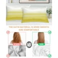 thumbnail image 4 of Hokiten Pillow Cases Queen Size Set of 2, Couch Pillow Covers, Yellow White Ombre Satin Pillowcases with Zipper for Hair/Skin, Pillow Protector Cover, Farmhouse Funny Gradient Striped 20x30 Inches, 4 of 6