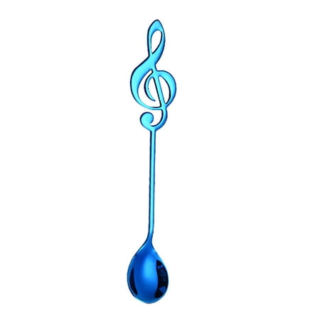 

Stainless Steel Coffee Spoon Musical Instrument Spoon Note Spoon Ice Spoon Drink Mixing Spoon Color Handle Spoon Kitchen Gadgets