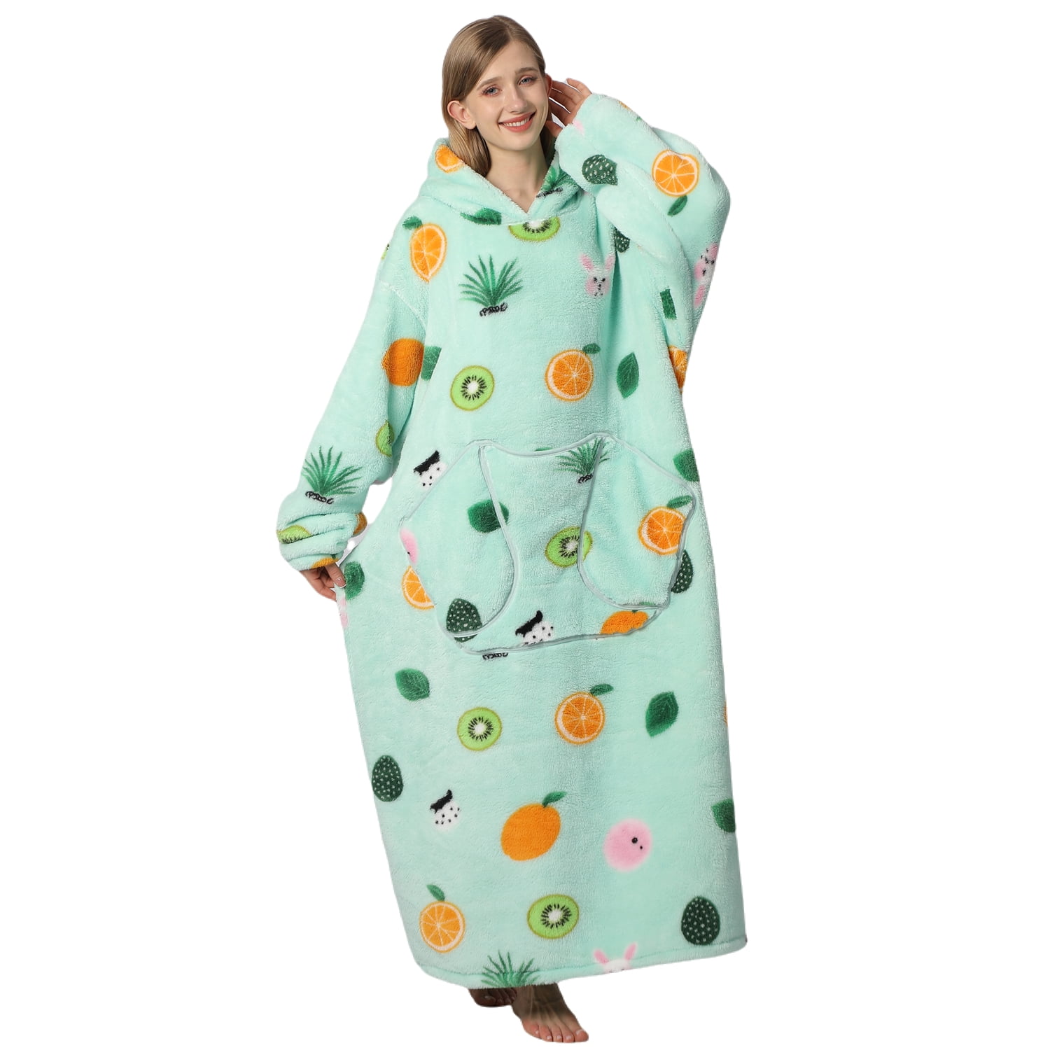 Wearable Blanket Hoodie for Women Men Adult Oversized Hooded Blanket Cozy Sweater Super Soft Comfortable Wearable Blanket with Sleeves Hoodie Sweatshirt with Pockets
