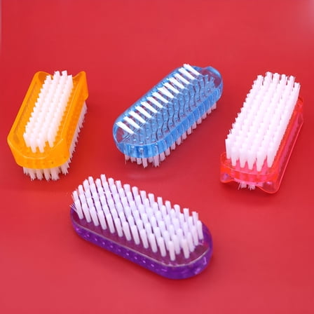 RAGUPEL Nail Brush Two Sided Hand Fingernail Scrub Brushes Soft Stiff Bristles Scrubber Nails Toes Cleaning Brush for Men Women Kids - 4 PCS