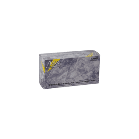 White Lightning White Latex Gloves, Large