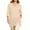 Beige, variant on 3/4 Sleeve Tops for Women Notch V Neck Loose Fitted Long Tops Breathable Tops with Pockets Solid Color