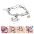 thumbnail image 3 of 1 Pce Beau Bracelet pour Femmes avec Montre, Bracelet Charme Clouté en Pierre de Rinçage, 3 of 9