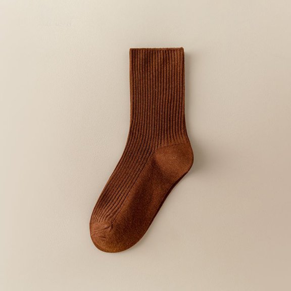 Viluyesy Womens Crew Socks, Breathable Comfort Lightweight Non Slip Casual Athletic Socks Coffee