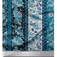 thumbnail image 1 of Soimoi Cotton Poplin Fabric Stripe & Paisley Print Fabric by Yard 42 Inch Wide, 1 of 3