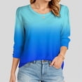 thumbnail image 2 of Godom Womens Tops 3/4 Sleeve with Buttons Dressy Casual Blouses Summer Outfits Beach Vacation Plus Size Spring Clothes, 2 of 5