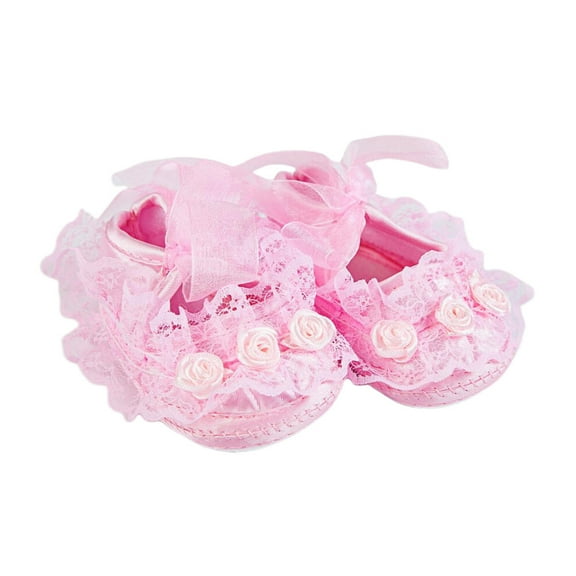 ELAYARD Baby Girl Princess Shoes, 1 Pair Pink Soft Footwear for Infant Girls, Ideal for Autumn and Spring Seasons