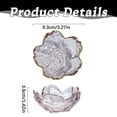 thumbnail image 3 of XIPYYKM Seasoning Bowl with Gold Rim, 1 Pcs Pink Cherry Flower Crystal Glass Appetizer Plates Dipping Bowl Ice Cream Sushi, Pink Glass Plates Mini for Charcuterie Board (Phnom Penh), 3 of 9
