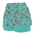 thumbnail image 3 of Workout Shorts Women Floral Lightweight High Waisted Biker Shorts with Pockets 2-In-1 Running Shorts for Women, 3 of 4