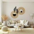 thumbnail image 2 of 1Set 2 Pcs Feather Metal Wall Art Decor Black Wall Hanging Decor Silhouette Wall Art for Home Bedroom Living Room Bathroom Kitchen Office Hotel Wall Decoration, 2 of 7