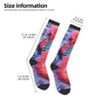 thumbnail image 2 of Pofeuu Digital Flamingo Vibrant Art Print Stockings, Adult Running Hiking Socks for Youth and Adult, 2 of 6