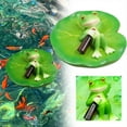 thumbnail image 2 of Frog Mini Pond Decoration - Resin, Floating, Outdoor/Garden/Balcony Decor, Cute Shape, Weather-Resistant, 2 of 6