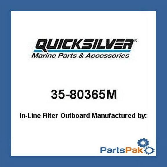 Quicksilver 80365M Inline Fuel Filter for Mercury and Mariner 4-Stroke Outboards, 9.9-15hp
