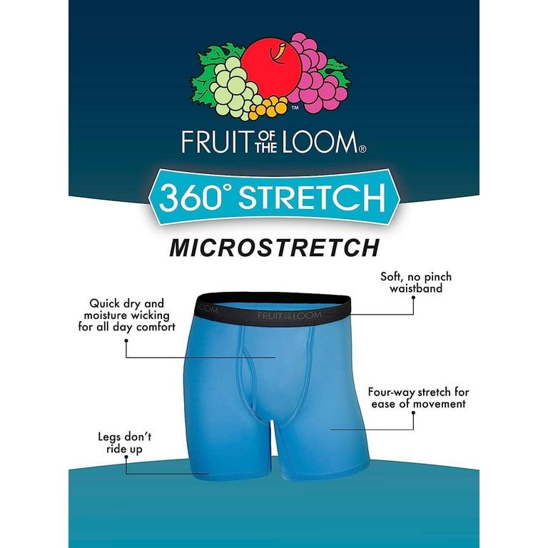 Fruit of the Loom Big Men's Micro-Stretch Boxer Briefs, 5 Pack