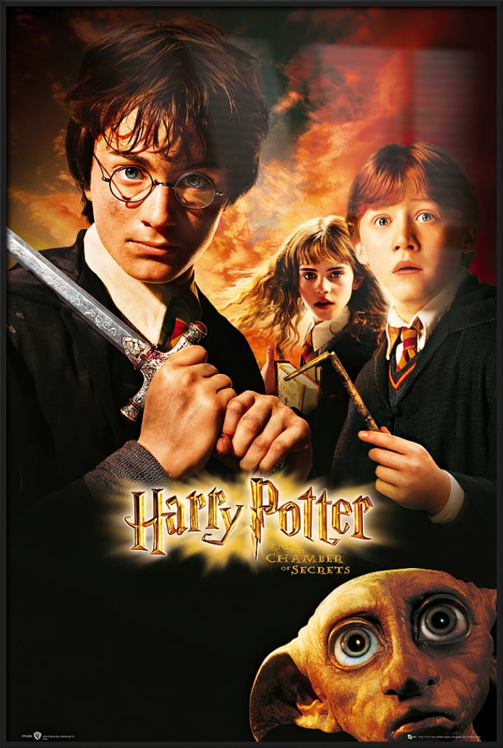Harry Potter And The Chamber Of Secrets Framed Movie Poster (Regular Style) (Size 25" X 37