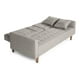 thumbnail image 5 of Sofá Cama de Lino Gris Claro con Portavasos Makora Modelo Tammy, 5 of 8
