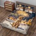 thumbnail image 3 of Wirehaired Pointing Griffon Happy New Year 2026 with Fireworks on New Year's Eve Quilt Bedding Set Dog Lover 1 Blanket Bed Cover 2 Pillowcases - 12022, 3 of 5