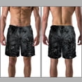 thumbnail image 3 of luoweisi Men's Beach Shorts Quick Dry Swim Trunks with Mesh Lining Halloween Spider Web L, 3 of 5