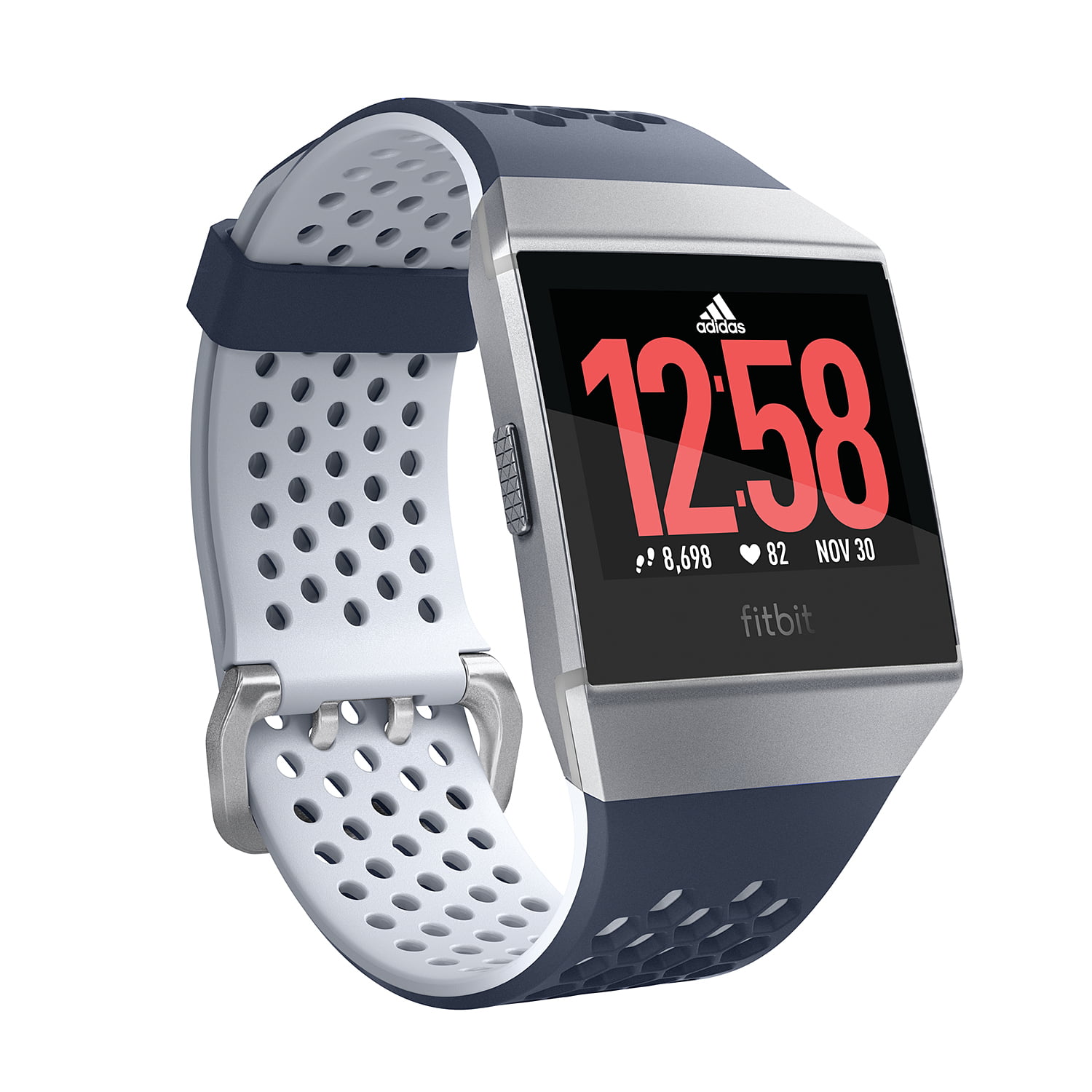 Fitbit Ionic Smartwatch Adidas Edition Ice Gray/Silver Gray - Walmart ...