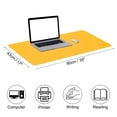 thumbnail image 2 of Uxcell 35"x17" Gran Tapete de Escritorio, Almohadilla Grande de Cuero PU de Doble Cara, Amarillo, 2 of 6
