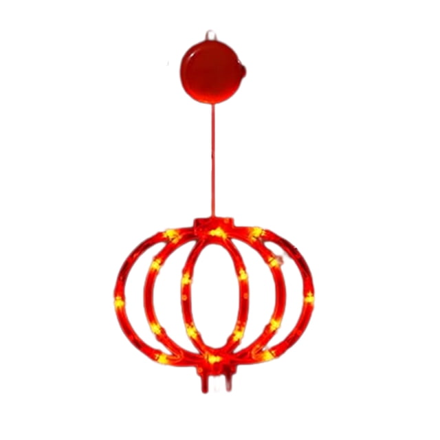 Ice Cube Trays Chinese New Year Decorations Spring Festival Window Lights Red Lantern Firecrackers LED Light With Suction Cup Battery Operated Indoor Hanging