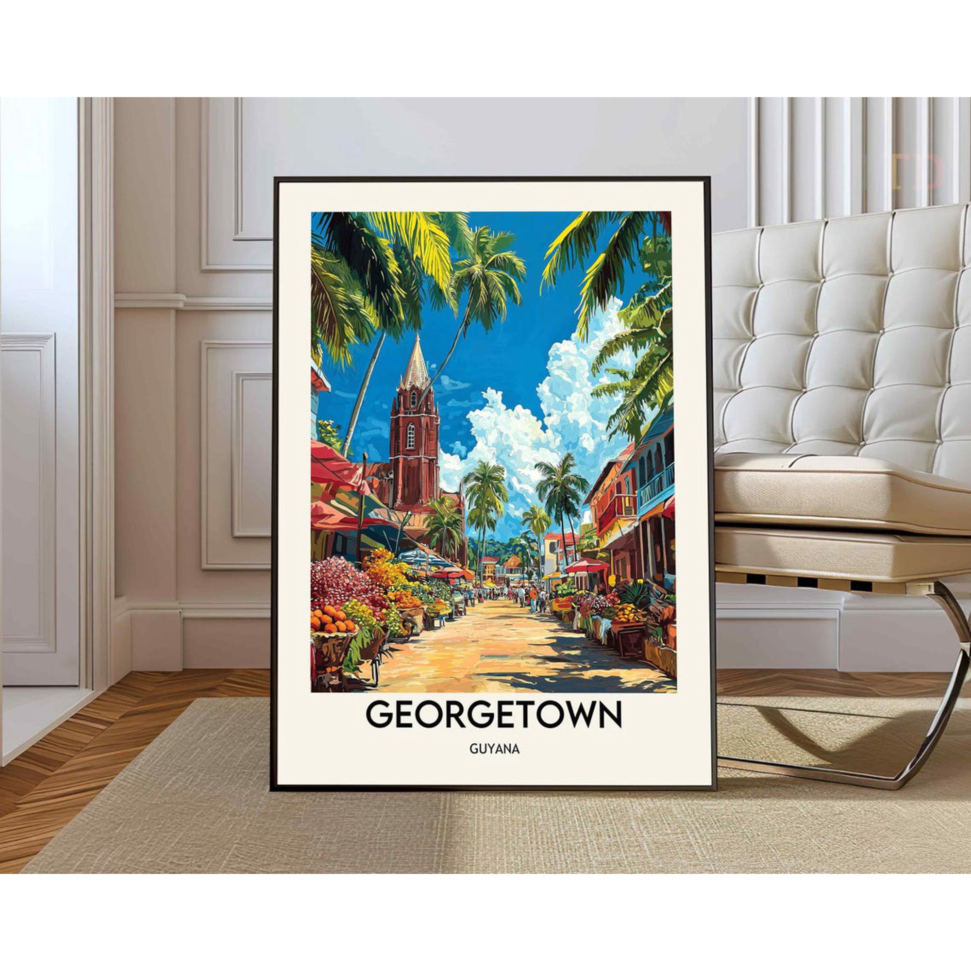 Georgetown Guyana City Poster , Poster Print Only