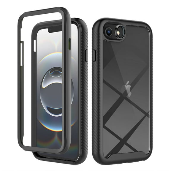ShieldPlus for iPhone 16e Case 2025, Full-Body Sturdy Shockproof Cover with Build in Screen Protector Camera Lens Cover Heavy Duty Shock Resistant Hybrid Cover,Black