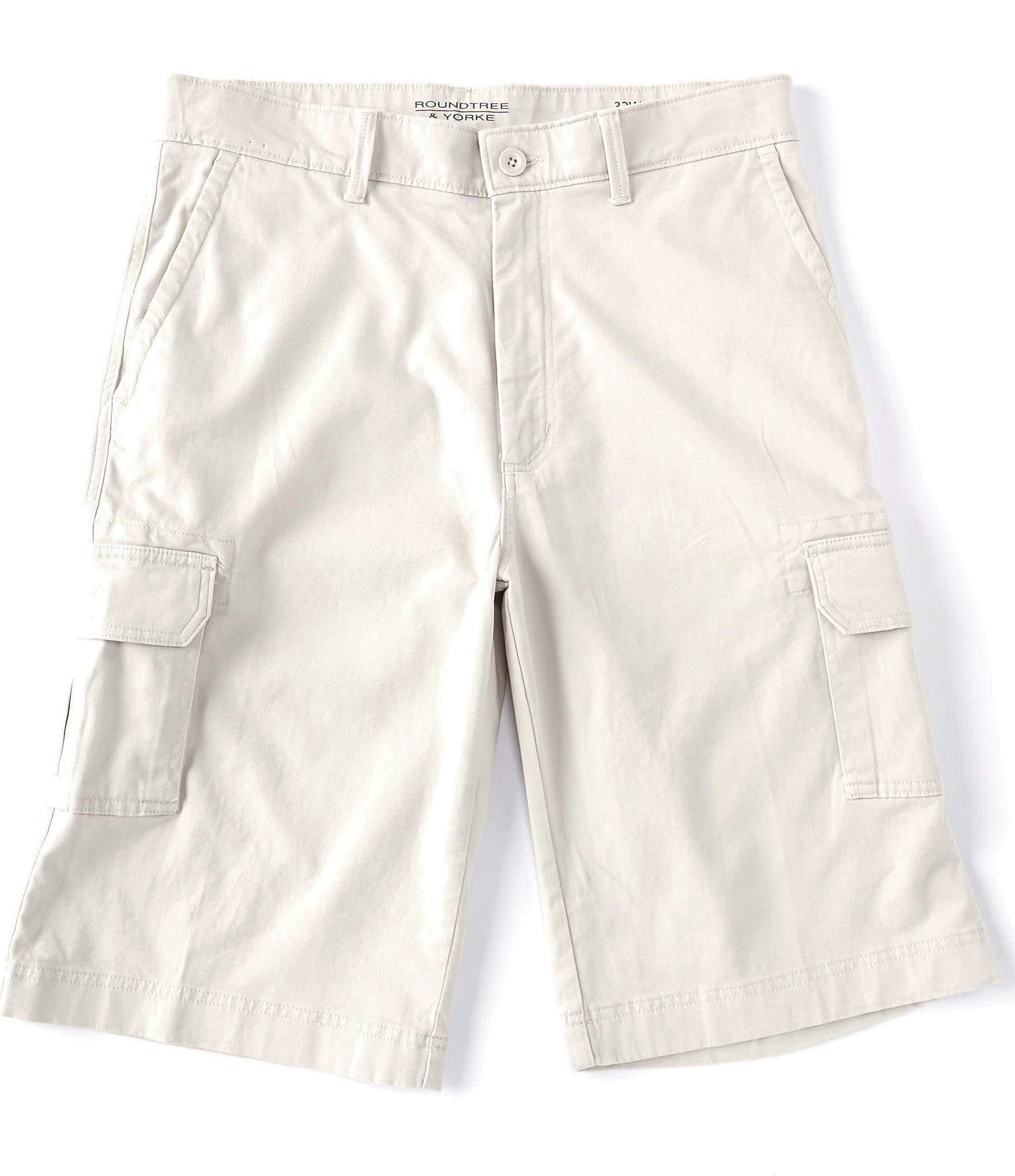 Roundtree & Yorke Men's Big and Tall Cargo Shorts 11" Inseam Soft