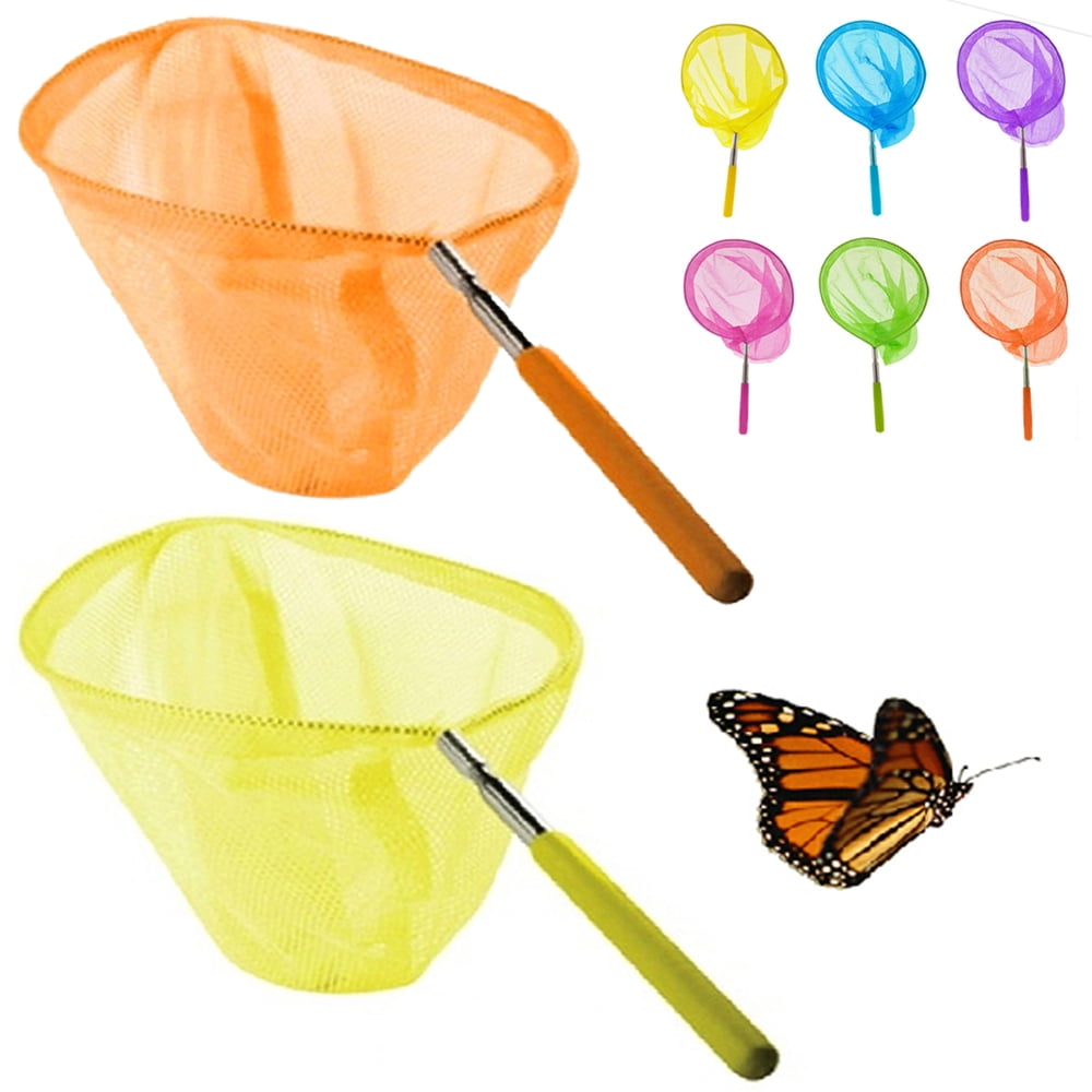 Milopon Fishing Net Kids Butterfy Bug Insect Catcher Net Garden Tools Toys for Kids Telescopic Handle