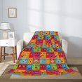 thumbnail image 2 of Throw Blanket for Couch Sofa and Bed, cute expression Super Soft Plush Throw Blanket, Fuzzy Cuteness Comfy Warm Washable Flannel Blanket & Throws for All Season 80"x60", 2 of 5